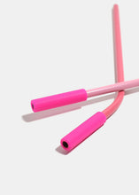 Load image into Gallery viewer, ReUse-able Pink Straw 4-Piece Set + Cleaner