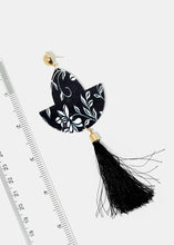 Load image into Gallery viewer, Retro Print Tassel Dangle Earrings