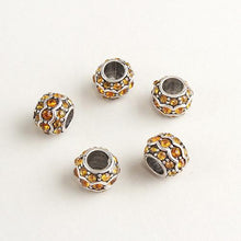 Load image into Gallery viewer, Gold Antique Crystal Bead Charm
