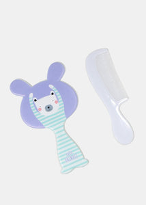 2-Piece Cute Animal Mirror & Comb Set