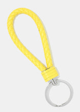 Load image into Gallery viewer, Faux Leather Weaved Keychain

