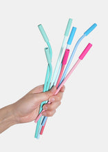 Load image into Gallery viewer, ReUse-able Pink Straw 4-Piece Set + Cleaner
