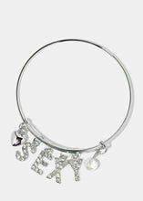 Load image into Gallery viewer, &quot;SEXY&quot; Rhinestone Charm Bangle Bracelet
