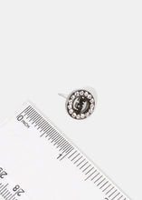 Load image into Gallery viewer, Rhinestone Circle &quot;LOVE&quot; Studs
