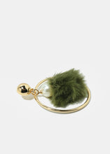 Load image into Gallery viewer, Dangling Fur Hoop Earrings
