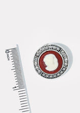 Load image into Gallery viewer, Textured Woman Profile Stud Earrings
