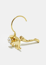 Load image into Gallery viewer, Elephant and Rhinestone Earrings
