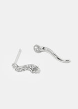 Load image into Gallery viewer, Rhinestone Studded Snake Head Earrings
