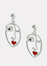Load image into Gallery viewer, Female Face Outline Dangle Earrings
