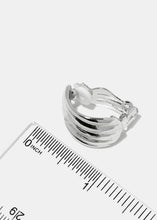 Load image into Gallery viewer, Textured Curve Clip-On Earrings
