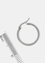 Load image into Gallery viewer, Small Textured Thick Hoop Earrings
