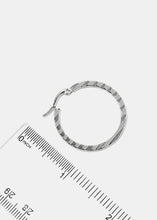 Load image into Gallery viewer, Small Textured Flat Hoop Earrings
