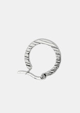 Load image into Gallery viewer, Textured Small Flat Hoop Earrings
