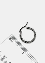 Load image into Gallery viewer, Textured Small Flat Hoop Earrings
