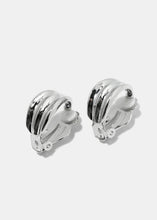 Load image into Gallery viewer, Textured Half Hoop Clip On Earrings
