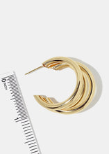 Load image into Gallery viewer, Layered Thick Open Hoop Earrings

