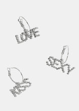 Load image into Gallery viewer, Rhinestone Statement Hoop Earrings
