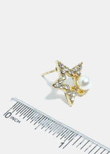 Load image into Gallery viewer, Rhinestone Moon &amp; Star Earrings

