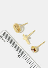 Load image into Gallery viewer, 3-Pair Cross &amp; Tree Earrings
