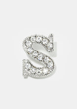 Load image into Gallery viewer, Silver Rhinestone Letter Earrings
