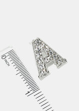 Load image into Gallery viewer, Silver Rhinestone Letter Earrings
