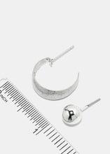 Load image into Gallery viewer, 6-Piece Half Hoop &amp; Ball Earrings
