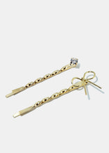 Load image into Gallery viewer, 3-Piece Hoop Earrings &amp; Hair Pins
