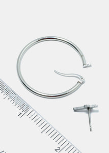 2-Pair Cross & Hoop Earrings