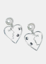 Load image into Gallery viewer, Side Face Profile Heart Shaped Earrings
