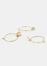 Load image into Gallery viewer, 3-Pair Hoop &amp; Accent Earrings
