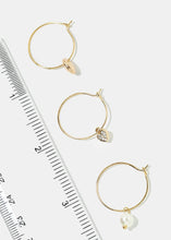 Load image into Gallery viewer, 3-Pair Hoop &amp; Accent Earrings
