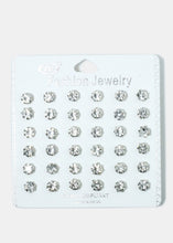Load image into Gallery viewer, 18-Pair Rhinestone Stud Earrings
