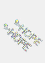 Load image into Gallery viewer, Rhinestone &quot;HOPE&quot; Dangle Earrings
