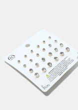 Load image into Gallery viewer, 12-Pair Rhinestone Stud Earrings
