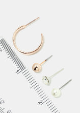 Load image into Gallery viewer, 6-Pair Ball &amp; Hoop Earrings
