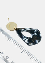 Load image into Gallery viewer, Enamel Teardrop Disk Earrings
