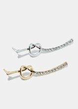 Load image into Gallery viewer, Rhinestone Studded Dangle Bar Earrings
