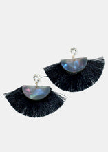 Load image into Gallery viewer, Rhinestone &amp; Tassel Dangle Earrings
