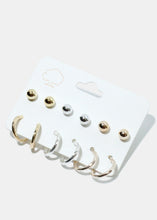 Load image into Gallery viewer, 6-Pair Stud &amp; Hoop Earrings
