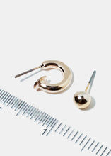 Load image into Gallery viewer, 6-pair Ball &amp; Hoop Earrings
