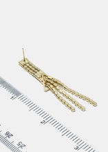 Load image into Gallery viewer, Rhinestone Fringe in Triangle Earrings
