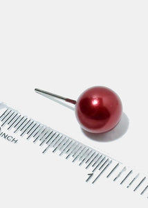 18-Pair Colorful Ball Stud Earrings