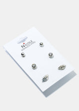 Load image into Gallery viewer, 3-Pair Multi Design Small Earrings
