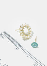 Load image into Gallery viewer, 2-Pair Pearl &amp; Gemstone Earrings
