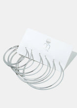 Load image into Gallery viewer, 3-Pair Flat Hoop Earrings
