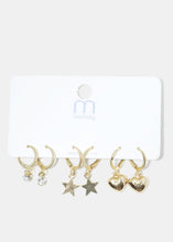 Load image into Gallery viewer, 3-Pair Small Dangle Earrings
