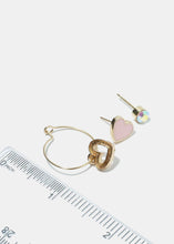 Load image into Gallery viewer, 3-Pair Heart Multi Design Earrings
