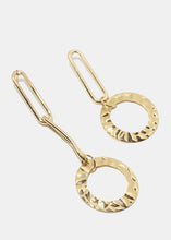 Load image into Gallery viewer, Hammered Metal Dangle Earrings
