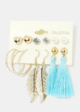 Load image into Gallery viewer, 6-Pair Multi Design Tassel Earrings Set
