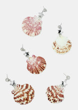 Load image into Gallery viewer, Seashell &amp; Rhinestone Earrings
